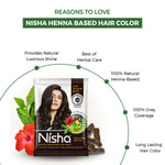 Thumbnail for Nisha Henna Based Hair Colour for Women & Men - Original Black (Pack of 10) - Distacart