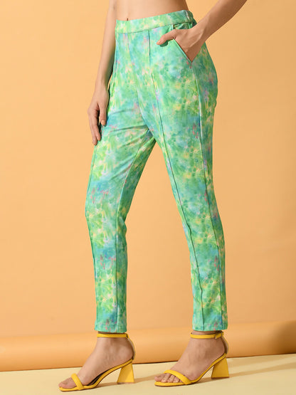 Myshka Women's Multi Slim Fit Party Trouser - Distacart