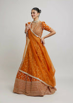 Thumbnail for Lehenga Mart Designer Indian Wedding Lehenga Choli-Orange - Distacart