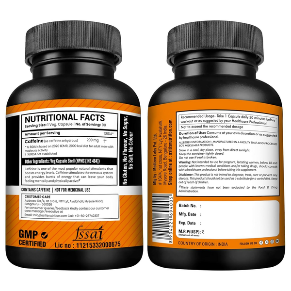 As-It-Is Nutrition Caffeine Per Serving Capsules