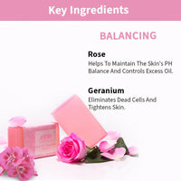 Thumbnail for Nykaa Naturals Rose & Geranium Balancing Bathing Soap - Distacart