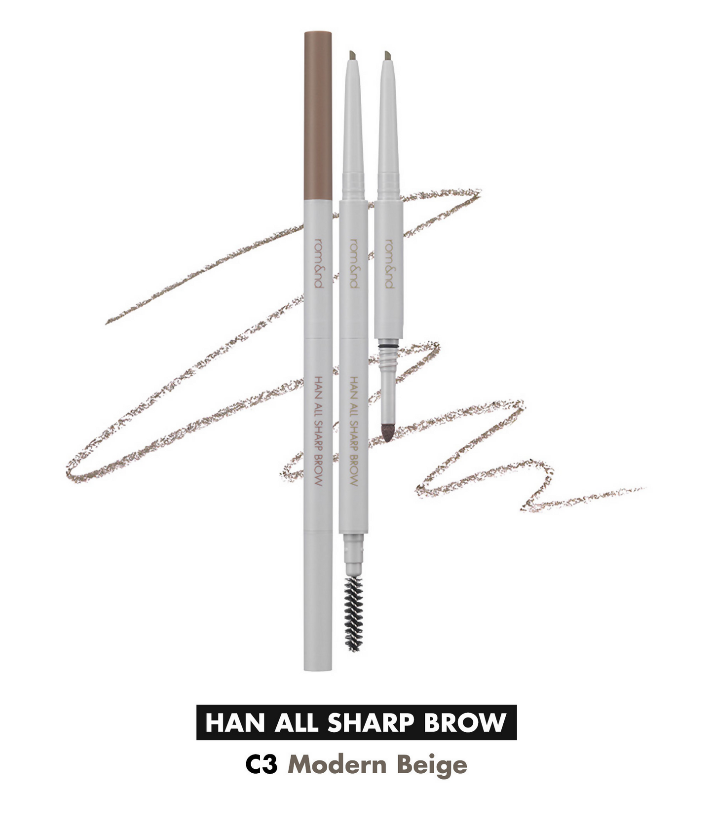 Rom&nd Han All Sharp Brow - C3 Modern Beige - Distacart