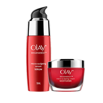 Olay Regenerist Micro-Sculpting Day Cream With Regenerist Serum Combo - Distacart