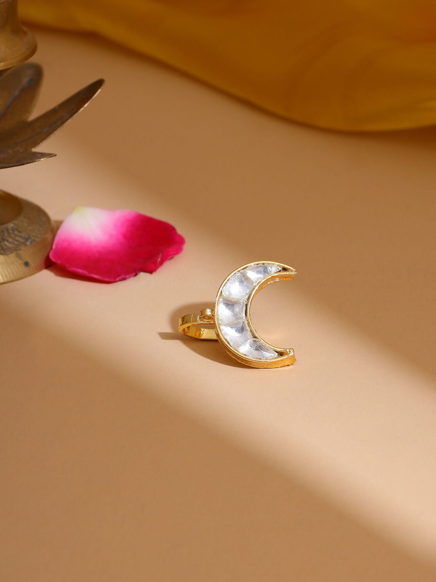 Ruby Raang Gold Half Moon Hair Jewelry