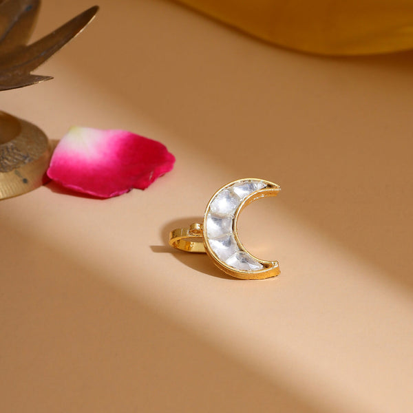 Ruby Raang Gold Half Moon Hair Jewelry