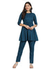 Fab Fashion Peacock Blue Co-Ord Set - Distacart