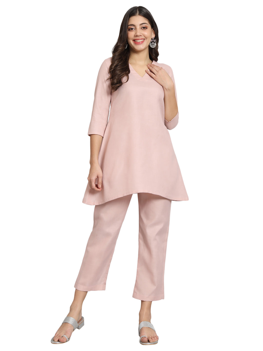 Fab Fashion Rosy Pink Co-Ord Set - Distacart