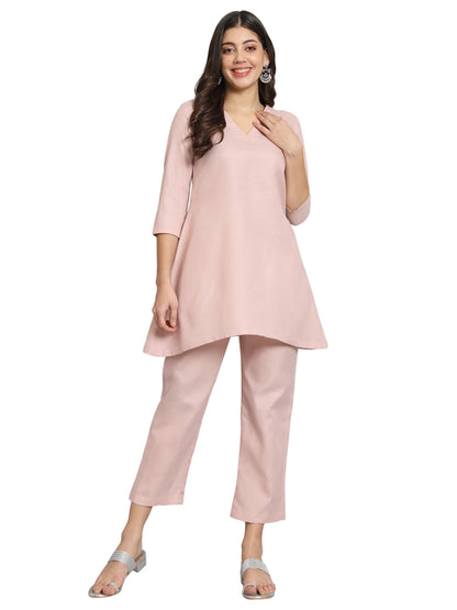 Fab Fashion Rosy Pink Co-Ord Set - Distacart