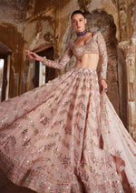 Thumbnail for Lehenga Mart Gorgeous Lehenga Choli For Wedding-Peach - Dista