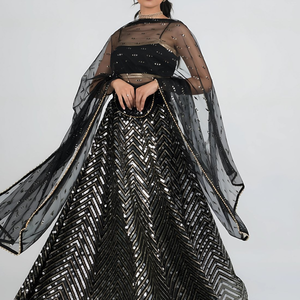 Lehenga Mart Designer Wedding Lehenga Choli For Women - Black - Distacart
