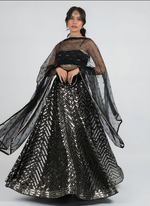 Thumbnail for Lehenga Mart Designer Wedding Lehenga Choli For Women - Black - Distacart