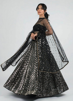 Thumbnail for Lehenga Mart Designer Wedding Lehenga Choli For Women - Black - Distacart
