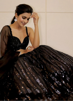 Thumbnail for Lehenga Mart Designer Wedding Lehenga Choli For Women - Black - Distacart