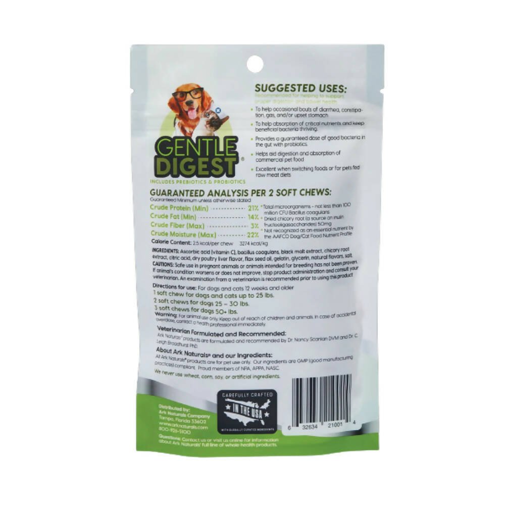 Ark Naturals Gentle Digest Soft Chew For Cats & Dogs - Distacart