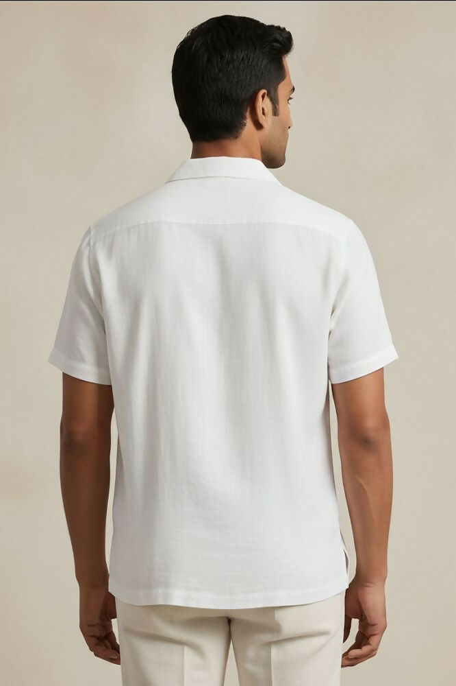 Terra — White Linen Shirt by Hilo Design - Dista