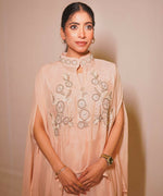 Thumbnail for Timaraa Peach Aura Hand-Embellished Georgette Co-Ord Set - Dista