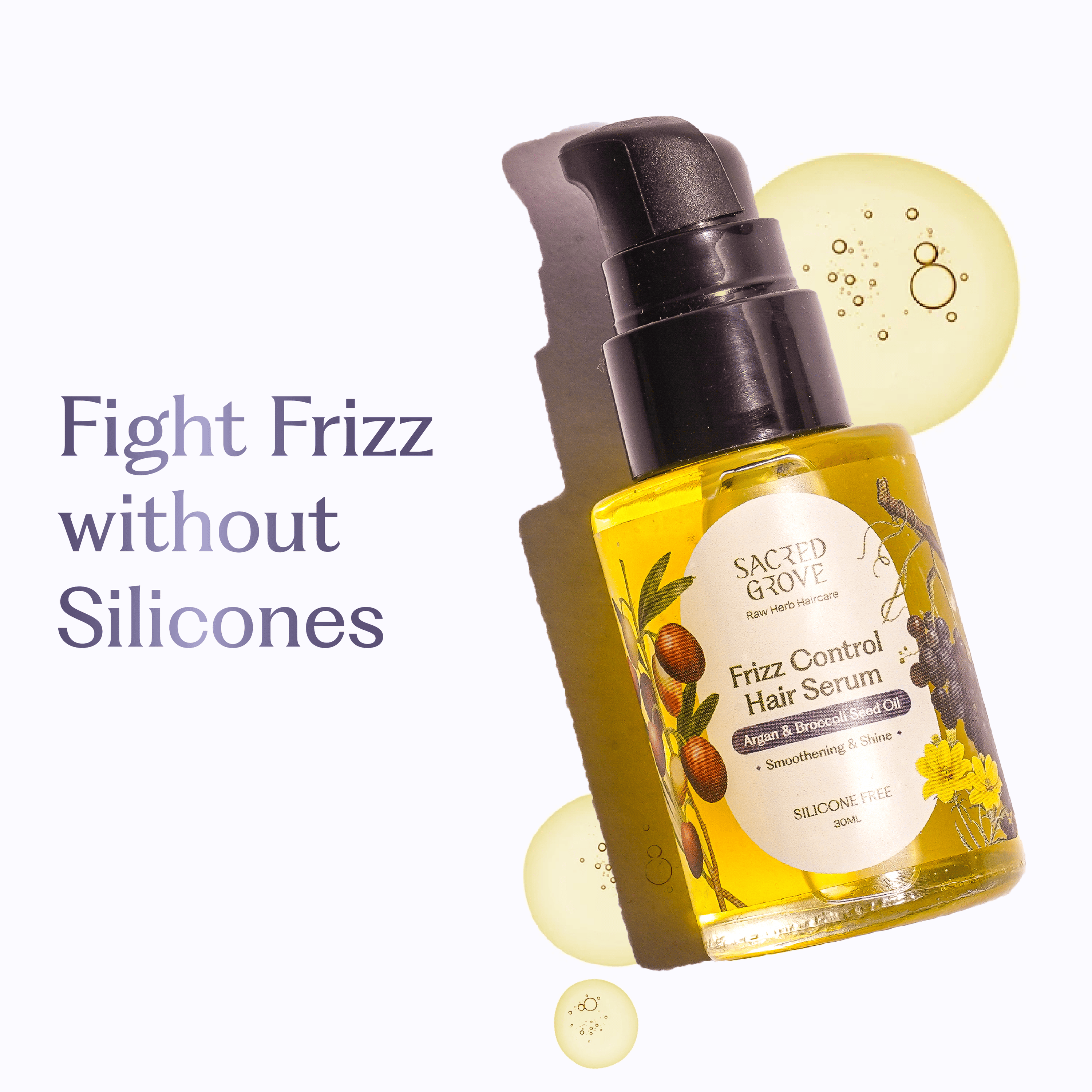 Sacred Grove Argan & Broccoli Seed Frizz Control Serum