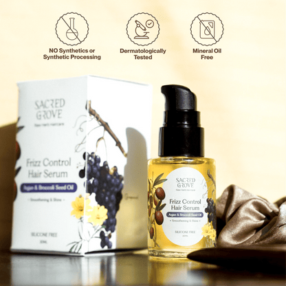 Sacred Grove Argan & Broccoli Seed Frizz Control Serum - Distacart