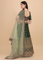 Thumbnail for Lehenga Mart Designer Wedding Lehenga Choli For Women - Green - Distacart