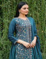 Thumbnail for Prazu Fashion Morpich Chinon Silk Embroidered Sharara Suit