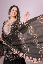 Thumbnail for Teeya Creation Black Color Faux Georgette Embroidery Work Fully Stitched Salwar Suit - Distacart