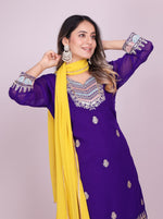 Thumbnail for Teeya Creation Multi Color Faux Georgette Embroidery Work Fully Stitched Salwar Suit - Distacart