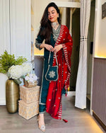Thumbnail for Prazu Fashion Royal Blue Chinon Silk Sequence Embroidered Salwar Suit