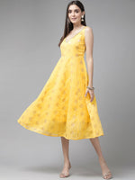 Thumbnail for Ahalyaa Women's Traditional wear Dress - Yellow - Distacart