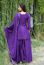 Thumbnail for Lehenga Mart Designer Sharara Suit For Women or Girls - Purple