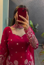 Thumbnail for Lehenga Mart Designer Sharara Suit For Women or Girls - Maroon