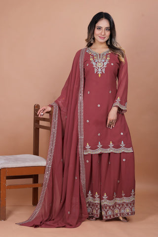 Lehenga Mart Designer Salwar Suit For Women or Girls - Rust