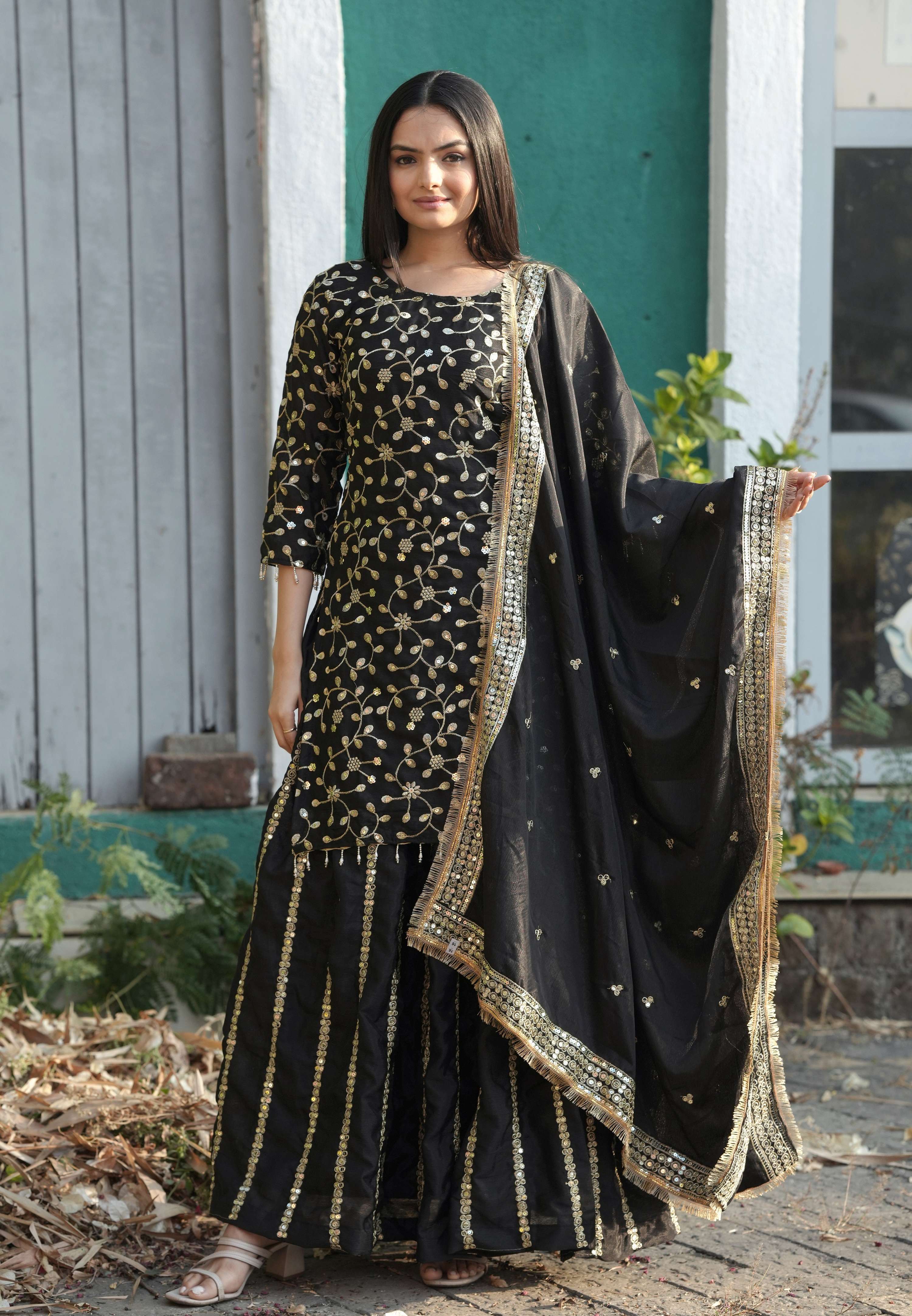 Lehenga Mart Designer Lehenga Suit for women - Black - Distacart