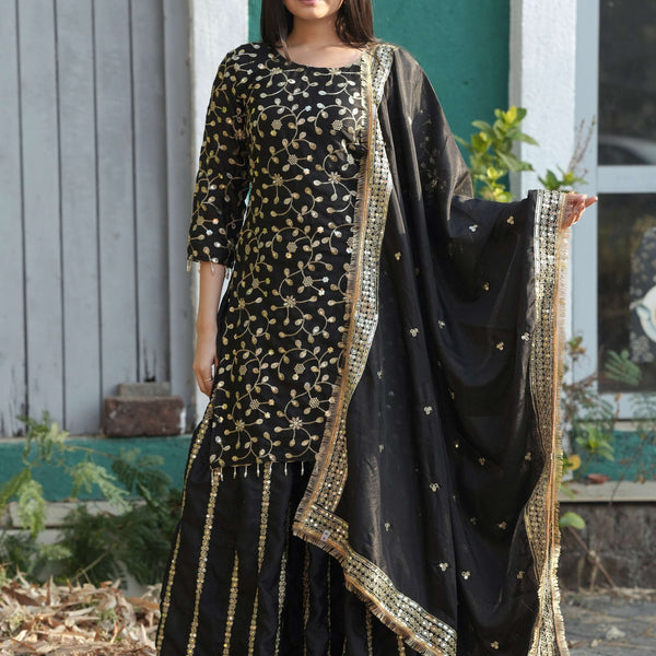Lehenga Mart Designer Lehenga Suit for women - Black - Distacart