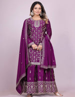 Thumbnail for Lehenga Mart Designer Lehenga Suit for women - wine