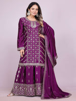 Thumbnail for Lehenga Mart Designer Lehenga Suit for women - wine