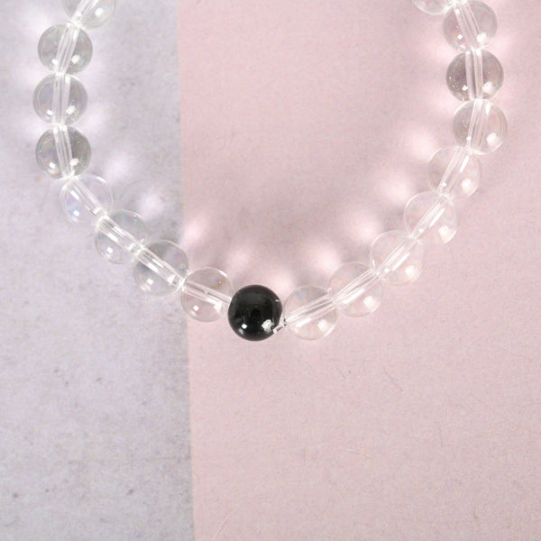 NVR Men & Women Transparent Beaded Elasticated Bracelet - Distacart