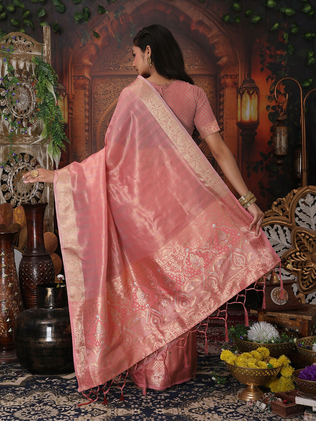 Astita Organza Pink Saree