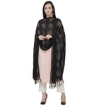 Thumbnail for A R Silk Window Square Regular Dupatta Color Black Dupatta or Chunni