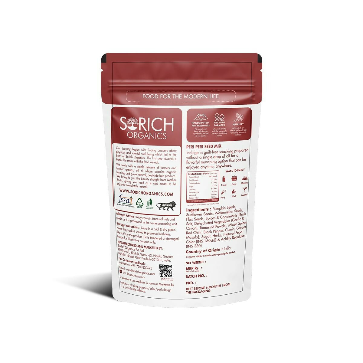 Sorich Organics Peri Peri Seed Mix - Distacart