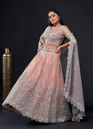 Lehenga Mart Designer Wedding Lehenga Choli For Women - Light Pink - Distacart