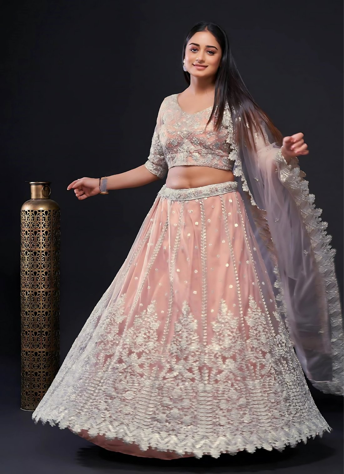 Lehenga Mart Designer Wedding Lehenga Choli For Women - Light Pink - Distacart