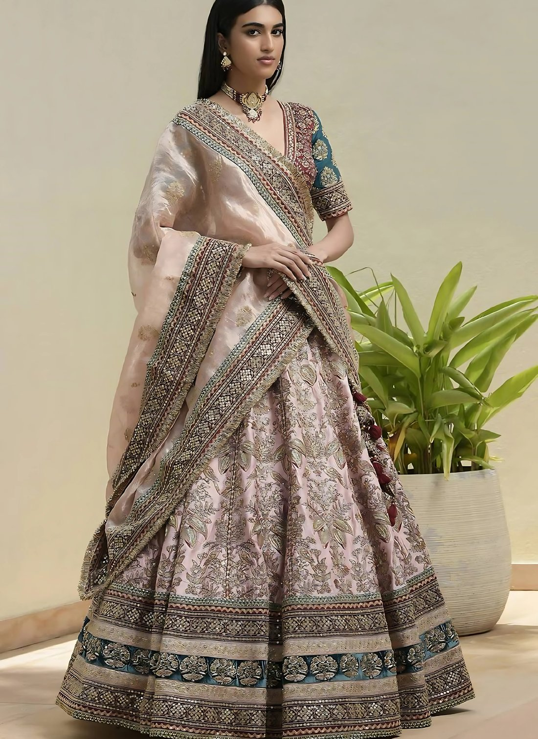 Lehenga Mart Designer Wedding Lehenga Choli For Women - Multicolor - Distacart