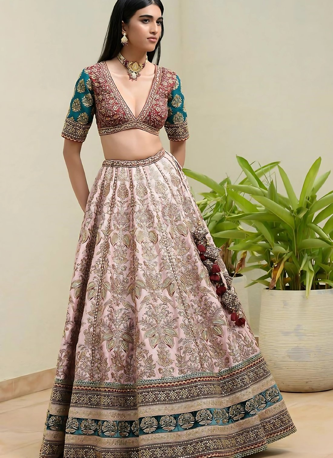 Lehenga Mart Designer Wedding Lehenga Choli For Women - Multicolor - Distacart