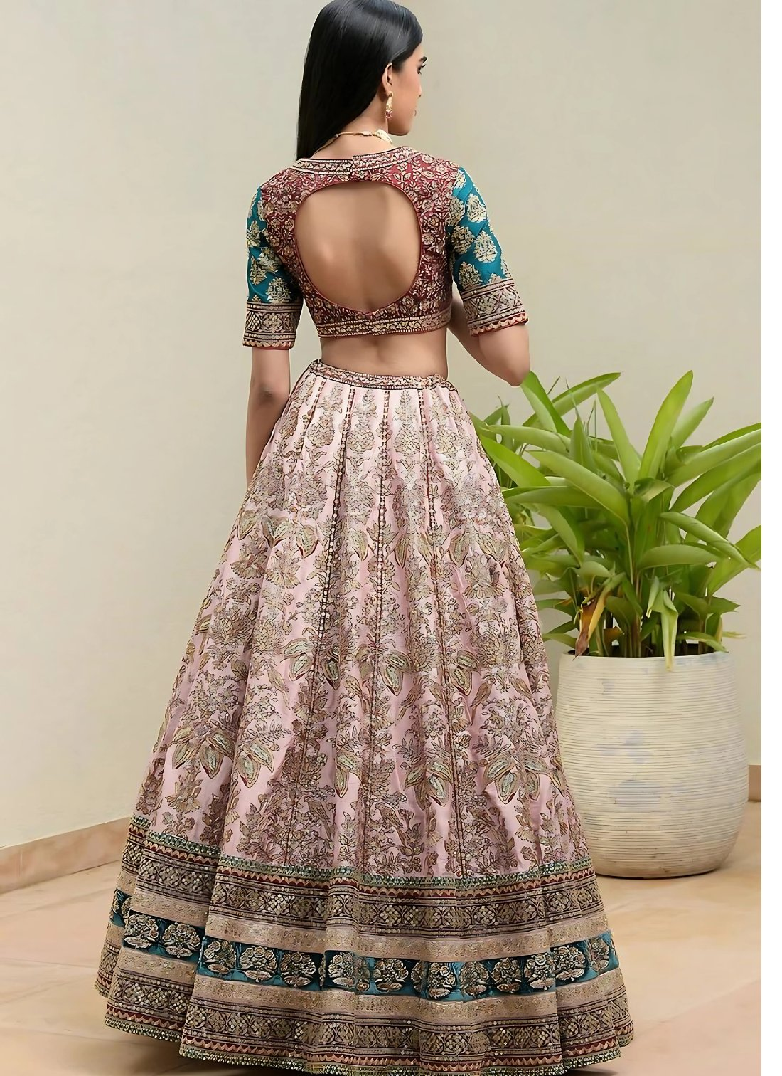 Lehenga Mart Designer Wedding Lehenga Choli For Women - Multicolor - Distacart