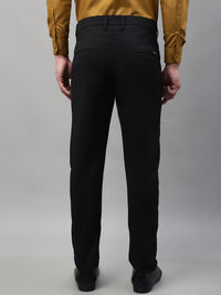 Thumbnail for Jainish Men's Black Tapered Fit Formal Trousers - Distacart