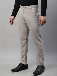 Thumbnail for Jainish Men's Light Grey Tapered Fit Formal Trousers - Distacart