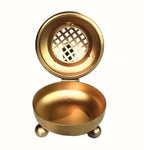 Thumbnail for Not Available Handcrafted Metal Dhoop Dani Incense Burner - Golden Color - Dista