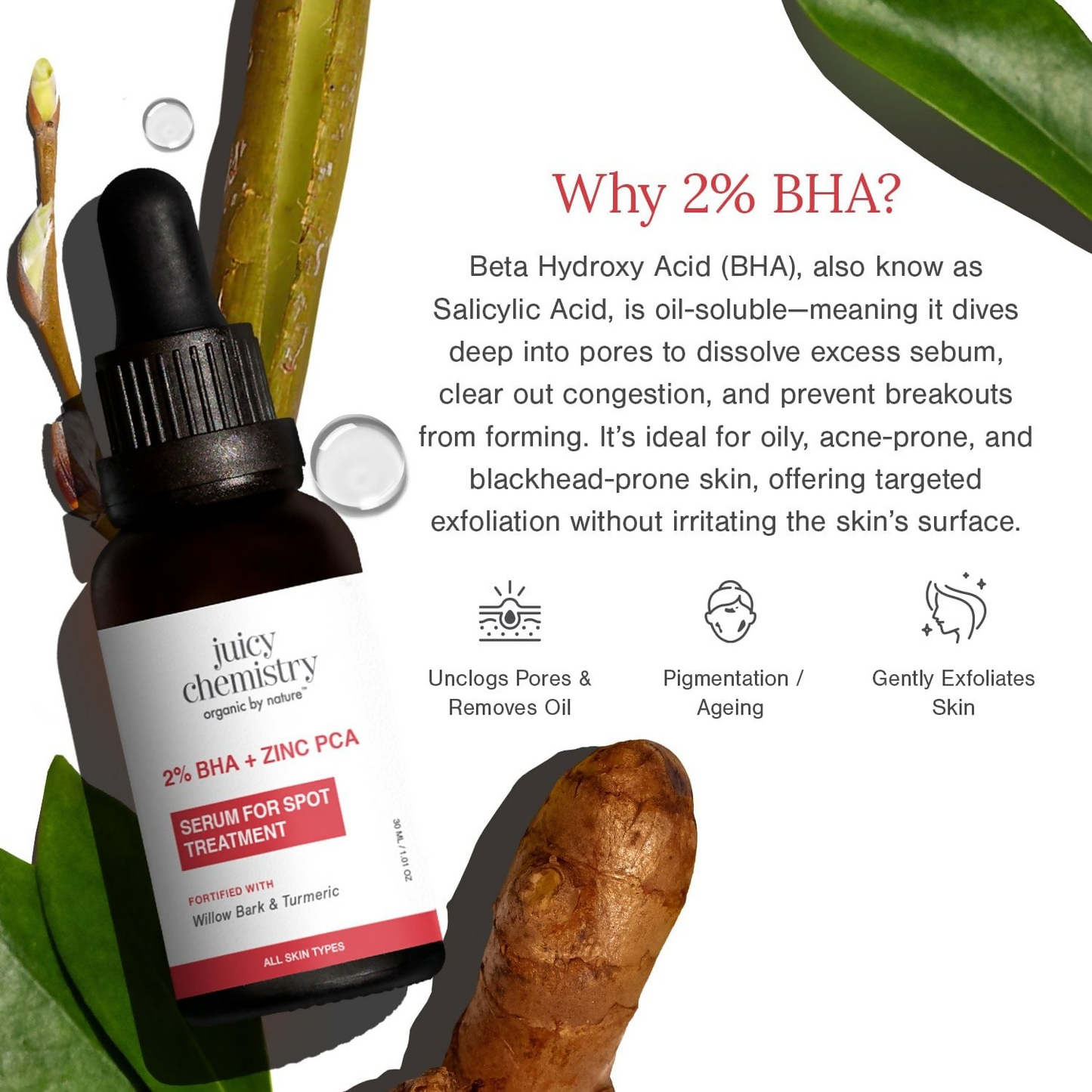 Juicy Chemistry 2% BHA + Zinc PCA Face Serum - Distacart