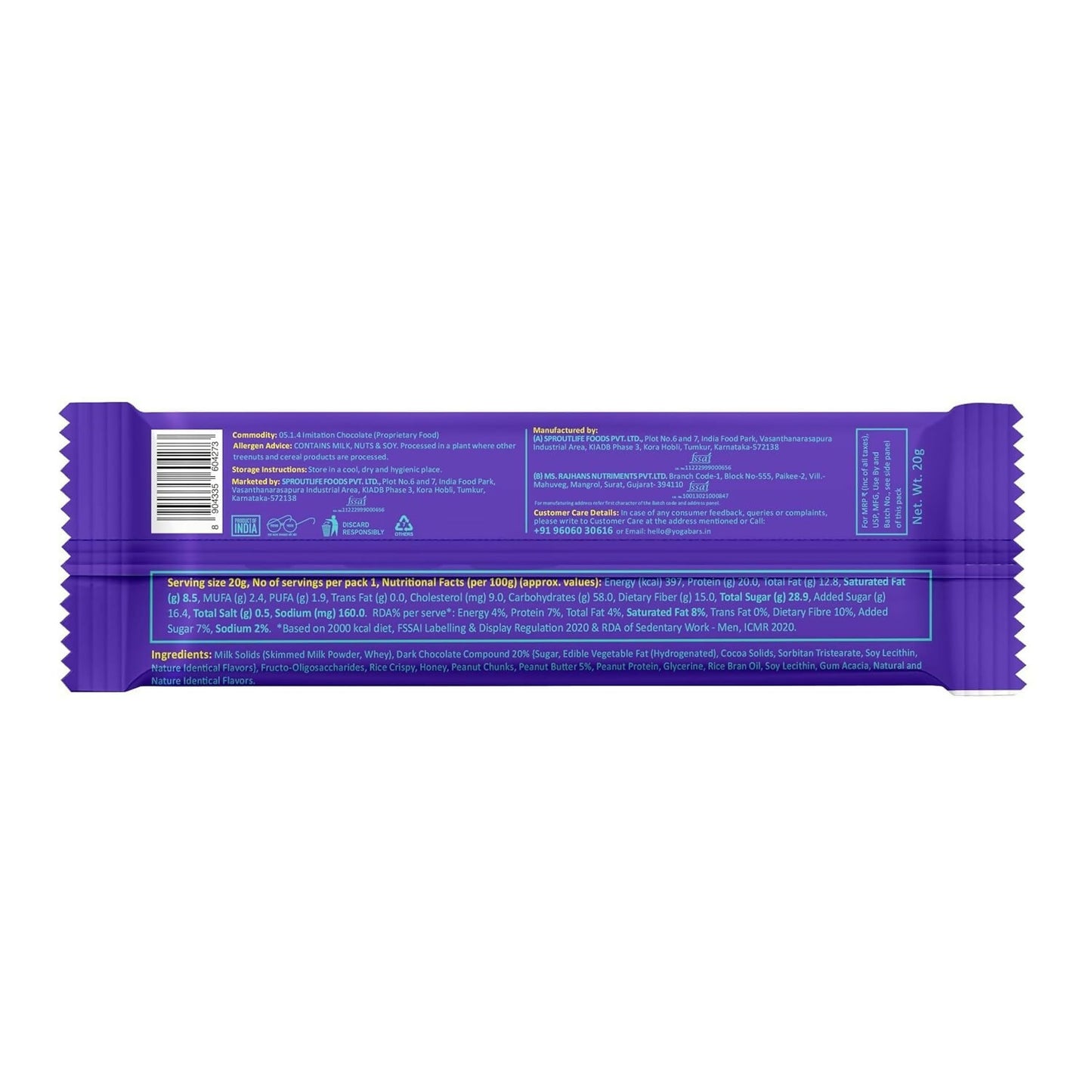 Yoga Bar Protein Minis Coffee Crush and Choco Peanut Butter Combo - Distacart