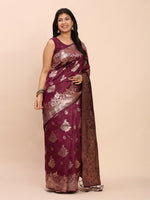 Thumbnail for Astita Banarasi Silk Purple Saree